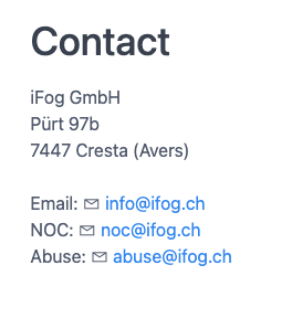 iFog Contact