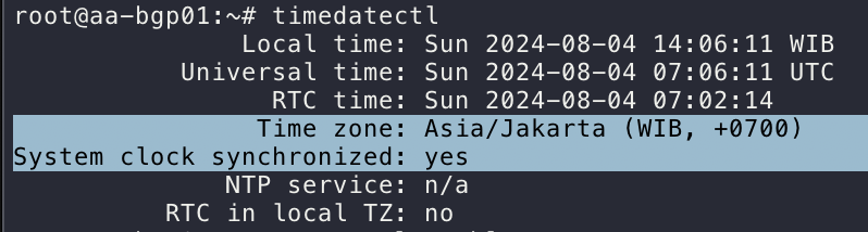 timedatectl status