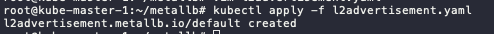 Apply L2 Advertisement using kubectl